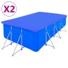 Couvertures de piscine 2 pcs PE Rectangulaire 90 g/m² 540x270cm 