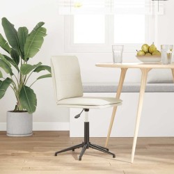 Chaise à manger Crème Velours 