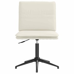 Chaise à manger Crème Velours 