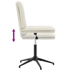 Chaise à manger Crème Velours 