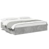 Cadre de lit sans matelas gris béton 180x200 cm 