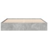 Cadre de lit sans matelas gris béton 180x200 cm 