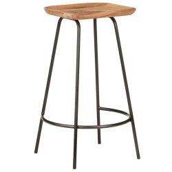 Tabourets de bar lot de 2 bois d'acacia solide 