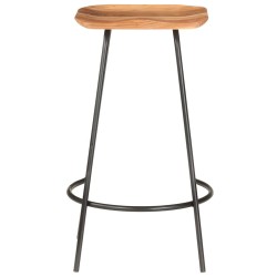 Tabourets de bar lot de 2 bois d'acacia solide 