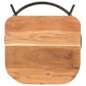 Tabourets de bar lot de 2 bois d'acacia solide 
