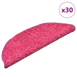 Tapis d'escalier 30 pcs rose 56x17x3 cm 
