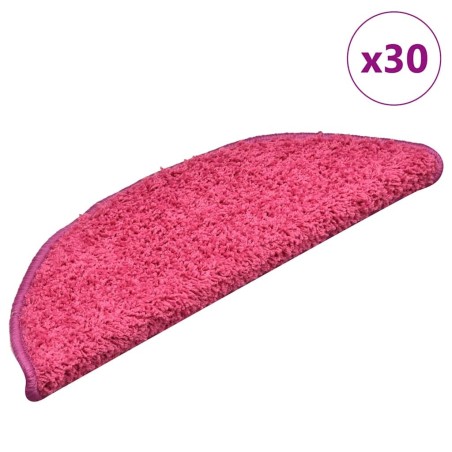 Tapis d'escalier 30 pcs rose 56x17x3 cm 