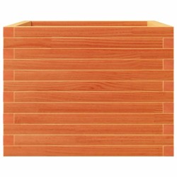 Jardinière cire marron 60x60x46 cm bois de pin massif 