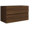 Armoire d'évier Chêne marron 80x38,5x45 cm Bois d'ingénierie 