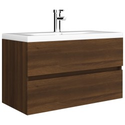 Armoire d'évier Chêne marron 80x38,5x45 cm Bois d'ingénierie 