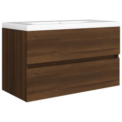Armoire d'évier Chêne marron 80x38,5x45 cm Bois d'ingénierie 