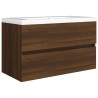 Armoire d'évier Chêne marron 80x38,5x45 cm Bois d'ingénierie 