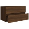Armoire d'évier Chêne marron 80x38,5x45 cm Bois d'ingénierie 