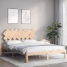 Cadre de lit sans matelas bois de pin massif 
