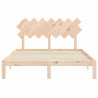 Cadre de lit sans matelas bois de pin massif 