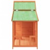 Chenil marron 143x60,5x109 cm bois de pin solide 