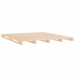 Lit de palette 140x190 cm bois de pin massif 