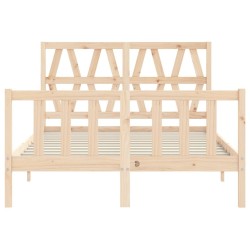 Cadre de lit sans matelas 140x200 cm bois massif de pin 