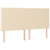 Tête de lit à LED Crème 160x5x118/128 cm Tissu 