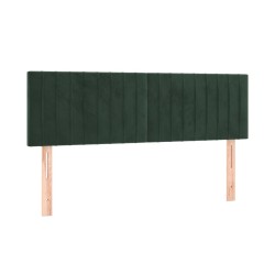 Têtes de lit 2 pcs Vert foncé 72x5x78/88 cm Velours 