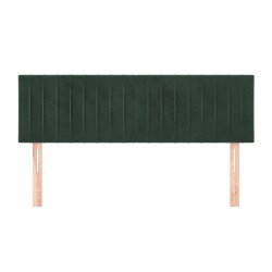 Têtes de lit 2 pcs Vert foncé 72x5x78/88 cm Velours 