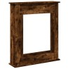 Cadre de cheminée chêne fumé 75x20x87,5 cm bois d'ingénierie 
