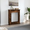 Cadre de cheminée chêne fumé 75x20x87,5 cm bois d'ingénierie 