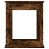 Cadre de cheminée chêne fumé 75x20x87,5 cm bois d'ingénierie 