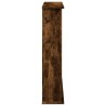 Cadre de cheminée chêne fumé 75x20x87,5 cm bois d'ingénierie 