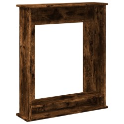 Cadre de cheminée chêne fumé 75x20x87,5 cm bois d'ingénierie 