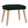 Chaise de relaxation avec tabouret Vert foncé Velours 