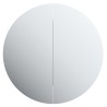 Armoire de salle de bain miroir rond et LED Chêne 40x40x17,5 cm 