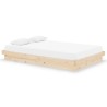 Cadre de lit sans matelas bois massif 