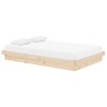 Cadre de lit sans matelas bois massif 