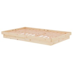 Cadre de lit sans matelas bois massif 