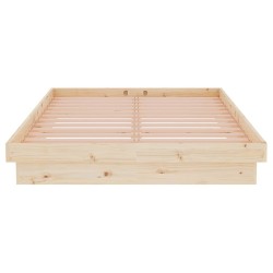 Cadre de lit sans matelas bois massif 