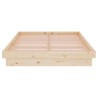 Cadre de lit sans matelas bois massif 