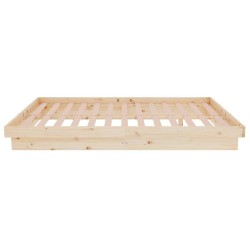 Cadre de lit sans matelas bois massif 