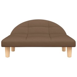Lit pour chien marron 70x52x30 cm tissu 