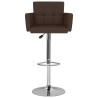 Tabourets de bar lot de 2 marron similicuir 