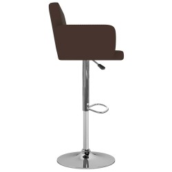 Tabourets de bar lot de 2 marron similicuir 