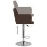 Tabourets de bar lot de 2 marron similicuir 