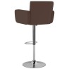 Tabourets de bar lot de 2 marron similicuir 