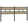Tête de lit chêne sonoma 180 cm fer et bois d’ingénierie 