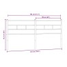 Tête de lit chêne sonoma 180 cm fer et bois d’ingénierie 