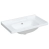 Évier de salle de bain blanc rectangulaire céramique 