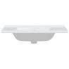 Évier de salle de bain blanc rectangulaire céramique 