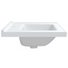 Évier de salle de bain blanc rectangulaire céramique 