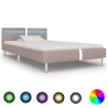 Cadre de lit avec LED sans matelas cappuccino 90x200 cm 