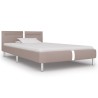 Cadre de lit avec LED sans matelas cappuccino 90x200 cm 